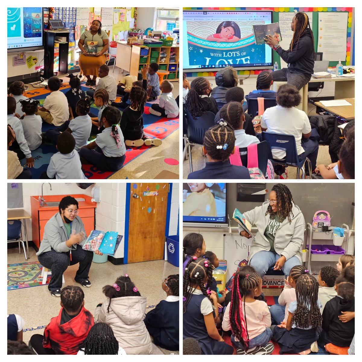 For Read for the Record Day, we read With Lots of Love by Jenny Torres Sanchez! Thanks <a href="/BrandywineElem/">Brandywine ES</a>! Thank you to our special guest, RELA Supervisor Simone McQuaige for reading to our 2nd graders! They loved it!  <a href="/simone_mcquaige/">Simone McQuaige</a> 
<a href="/jetchez/">Jenny Torres Sanchez</a> <a href="/PGCPSK5RELA/">PGCPSK5RELA</a> 
<a href="/Jumpstartkids/">Jumpstart</a>  <a href="/pgcps/">PGCPS</a>
