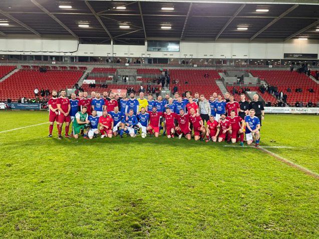 toff1878's tweet photo. What a night it was!  massive well done to @thecloneroses @sthelenstownfc and everyone involved in making that happen.

Made even specail with 2 goals on the night! 😎🔵⚪️🔵 https://t.co/0tjsB9R90U