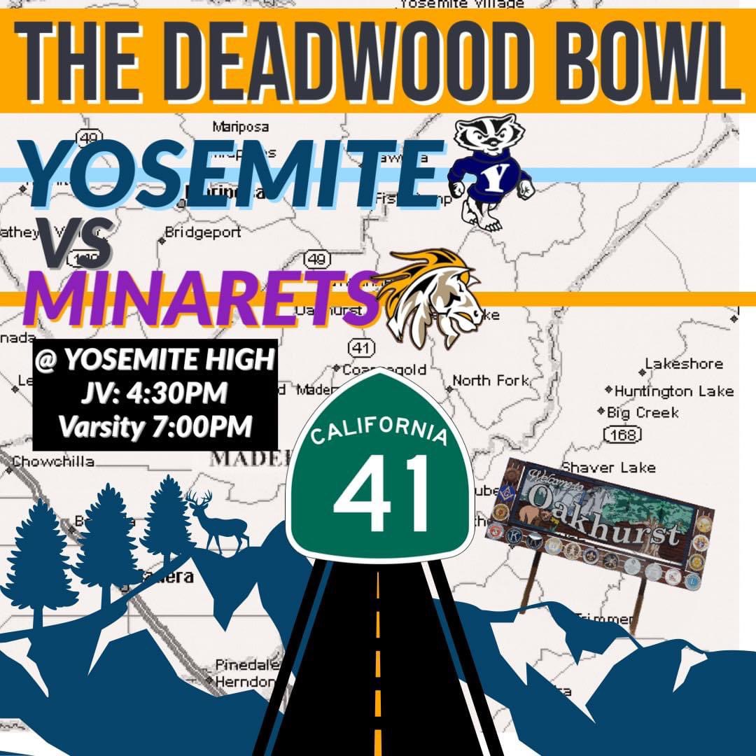 TysonPogue's tweet photo. While Yosemite is my alma mater, hats off to @Minarets who seals the deal with a win at the #DeadwoodBowl against my alma mater, Yosemite. A poignant end to the regular season as Minarets now sets its sights on the playoffs. 🏈 #PlayoffsBound https://t.co/Fa72OQvPZq