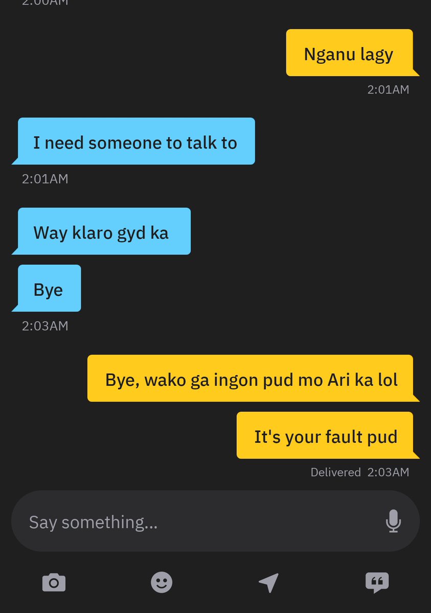 Mikeebr's tweet photo. Creepy kaayo nag chat ra Gali kadiyot tas wakoy plano magmeet up mi ni Ari hinuon after nagpa send sa location Nako, ni arig way consent. Kinsa may makig meet up na walay proper communication ditso raka?Naka car pud ka which is more kuyaw pud Waka nag sulti tas ako pay paaraon💀 https://t.co/TtuuNKiMf2