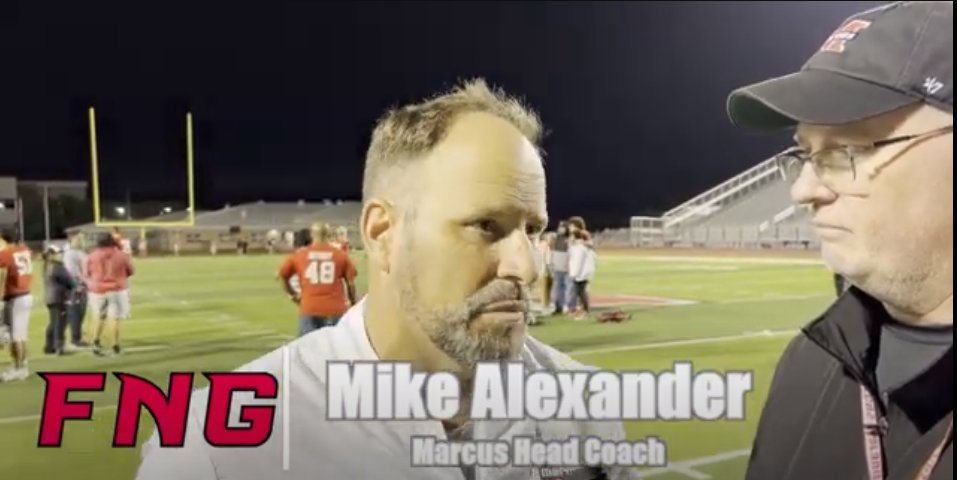 Dan Jaworski talks to Marcus DBs Brock Golwas, Drew Trentham, RB Ben Permutter &amp; Head Coach Mike Alexander after the Marauders 53-7 win over Plano to clinch spot in the 2023 Texas High School Football Playoffs rumble.com/v3sa8y7-marcus…  #txhsfb <a href="/drew_trentham/">Drew Trentham</a> <a href="/brock_golwas15/">Brock Golwas</a>