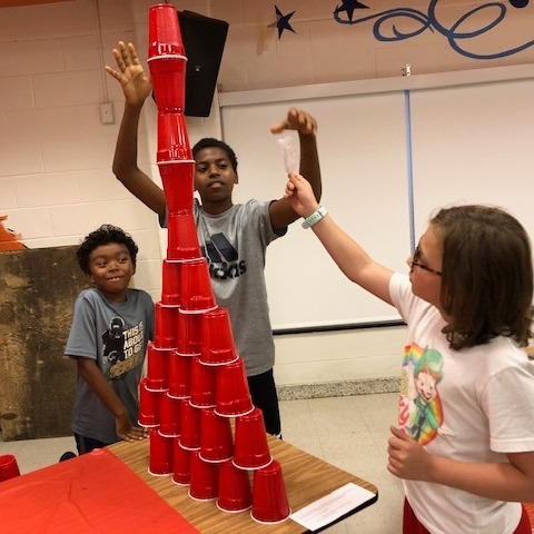 Here are some Maryland students attending 'Try DI night' where students got to their hands on some fun instant challenges!