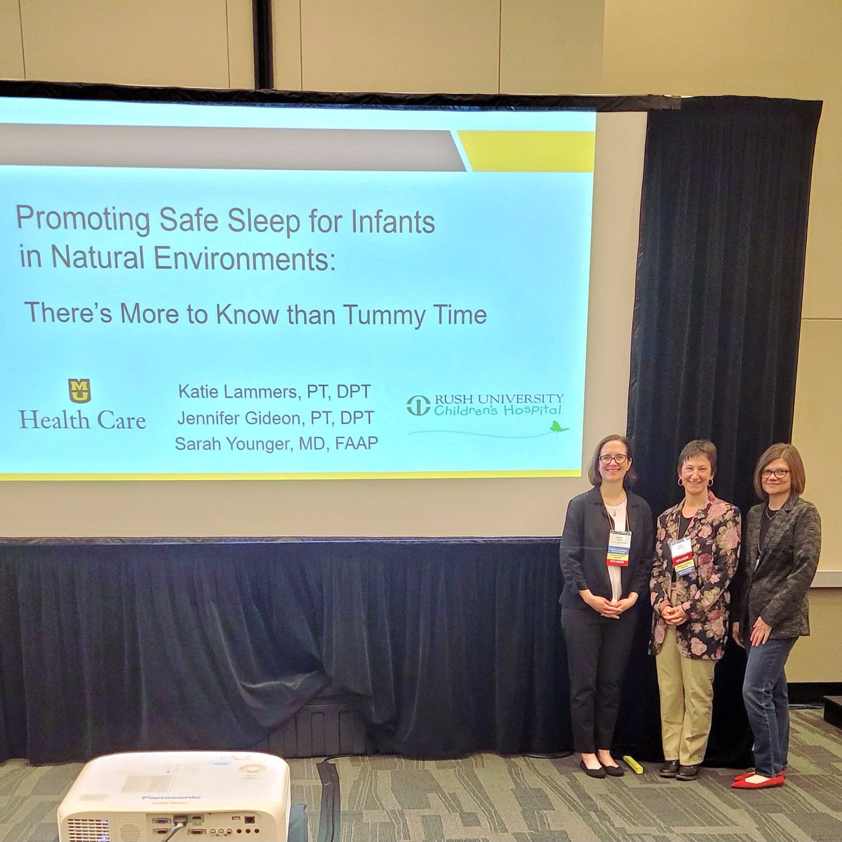 It's in the books! I'm so grateful for this team and the expertise that my friends brought to this presentation. #pedsAC #pediPT #SafeSleep #backtosleep