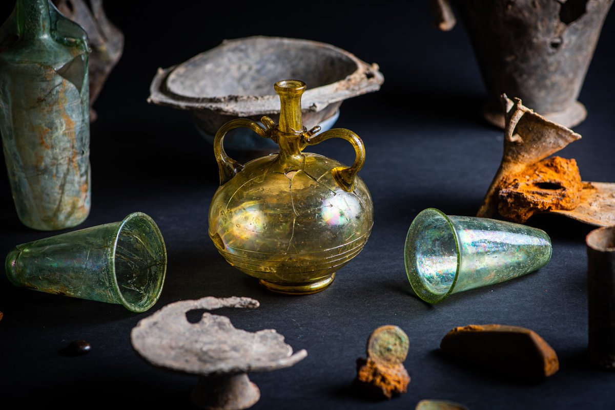 Lynn_Museum's tweet photo. The Hockwold hoard contains Roman glass and pewter tableware for an elite household, all found in a field in 2001.
Hoards: Archaeological Treasures from West Norfolk exhibition closes Saturday 11 November. Book your free visit: https://t.co/iiqyrHeBGG
#GoodbyeHoards https://t.co/ogK9Zn3lb7