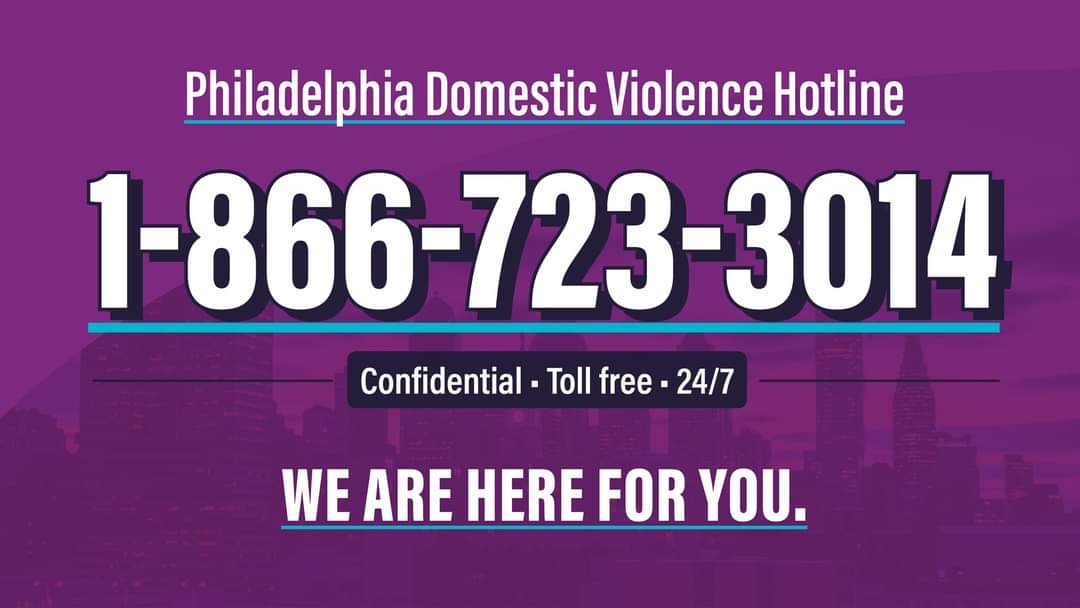 The Philadelphia Domestic Violence Hotline is a free, city-wide point of access for crisis intervention, safety planning, resources, linkages to community services, &amp; intake to the Women Against Abuse emergency shelter.
📞1-866-723-3014 
#domesticviolenceawareness