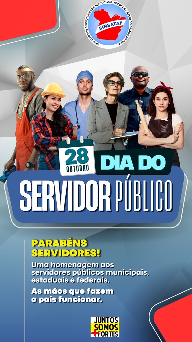 SindSINSATAP's tweet photo. Feliz Dia do Servidor Público https://t.co/7wKzCxznKQ