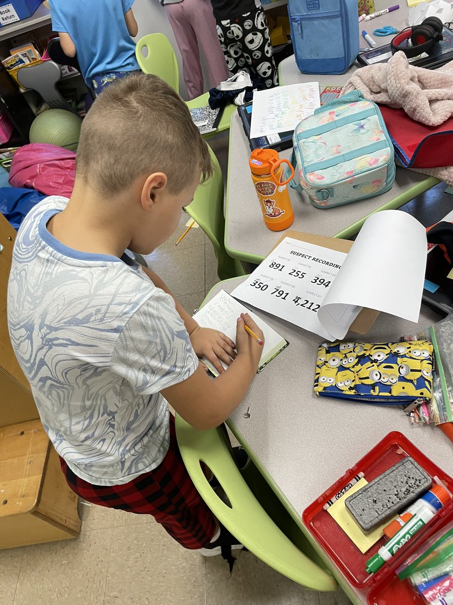 ❗️End of unit place value game❗️ 
My second graders turned into special detectives🔎 They had to work hard to solve place value questions in order to collect 5 clues that would lead them to the correct suspect. <a href="/ShongumElem/">Shongum Elementary</a> <a href="/RandolphSchools/">Randolph Schools</a>