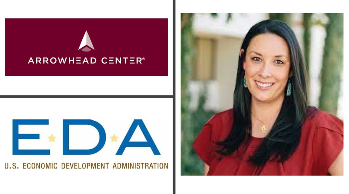 #NMSUImpact - Dr. Dana M. Catron, deputy director <a href="/ATI_Arrowhead/">Arrowhead Center</a>, is funded by <a href="/CommerceGov/">U.S. Commerce Dept.</a>  Economic Development Administration to be one of 23 University Centers for Economic Development. <a href="/NMecondev/">NM Economic Development</a> <a href="/NMSUgov/">NMSU Gov Relations</a> <a href="/NMSUResearch/">NMSU Research</a>