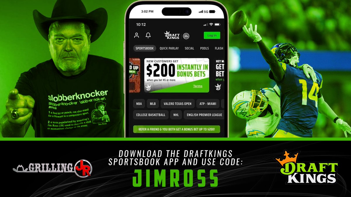 Download the DraftKings Sportsbook app and use code JIMROSS. New customers can score $200 IN BONUS BETS INSTANTLY just for betting $5 bucks.