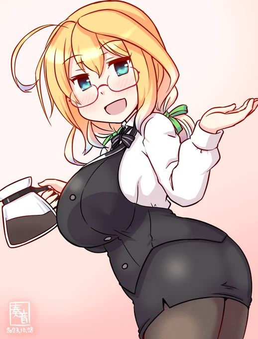 「夜も更けてきましたね。ちょっと眠いです」  #艦これ版真剣お絵描き60分一本勝負_20231028 #伊8