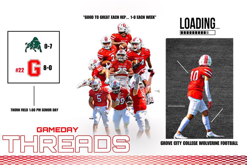 I will be at <a href="/GCC_FB/">Grove City Football</a> for a game day visit today! Can’t wait to be there!
<a href="/treajr10/">Terry Rea</a> <a href="/CoachNeilP/">Coach Neil Powell</a> @CoachGordon0 <a href="/coachkendall_/">Kendall Brest</a> <a href="/CoachDiDonato/">Andrew DiDonato</a>