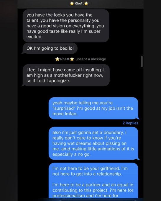 So a model sets boundaries, asks you to be professional, reiterates that this is work and not a hook