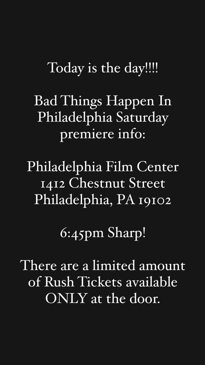 TODAY IS OUR BIG PREMIERE!! Thank you to everyone who has supported our film and we can't wait to see y’all tonight!