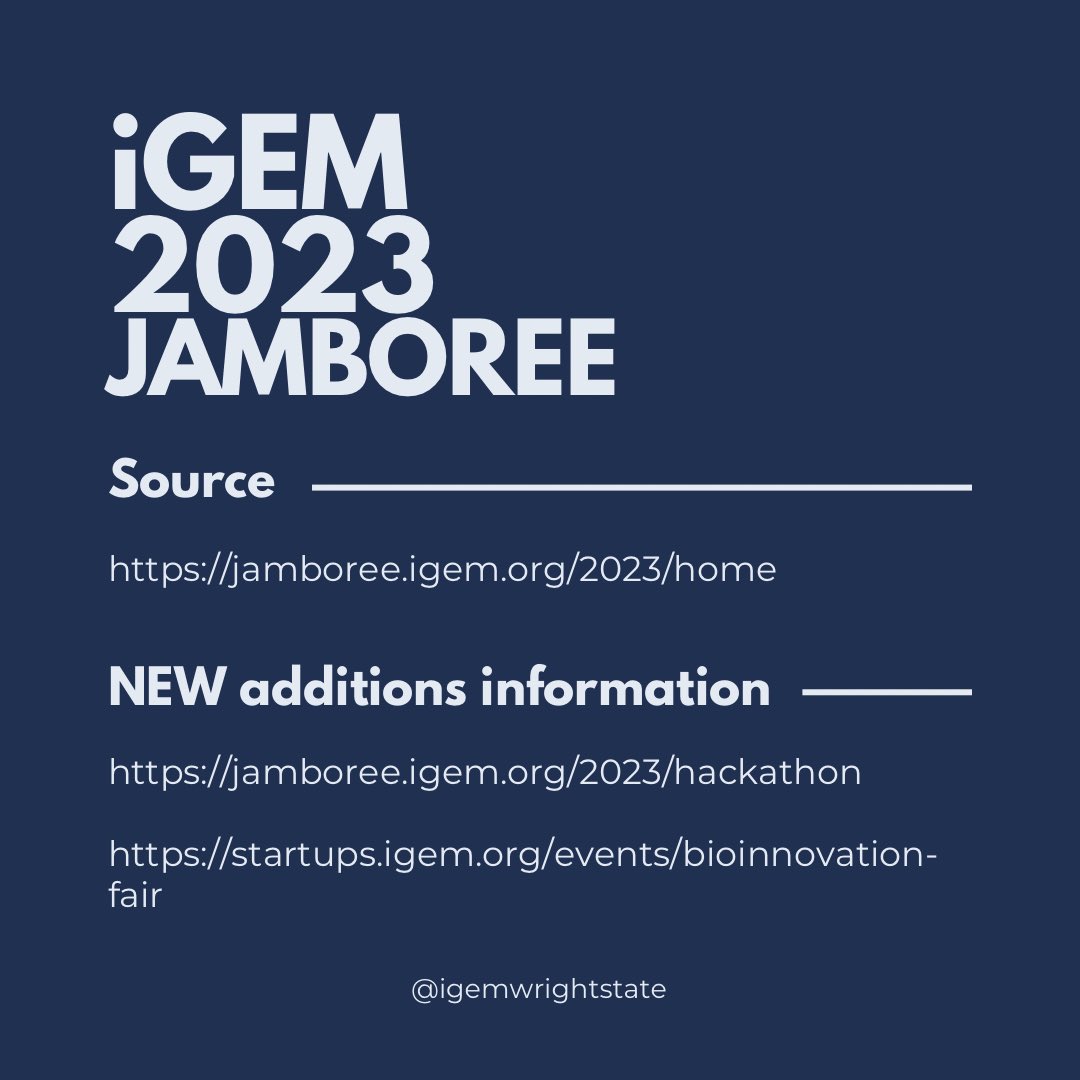 We are only a few days away from the 2023 iGEM Grand Jamboree! 😱🥳

In this #SynbioSaturdays post we wanted to share the new additions and what to expect from this years iGEM Jamboree.

We can wait to see all the other teams there!🫶