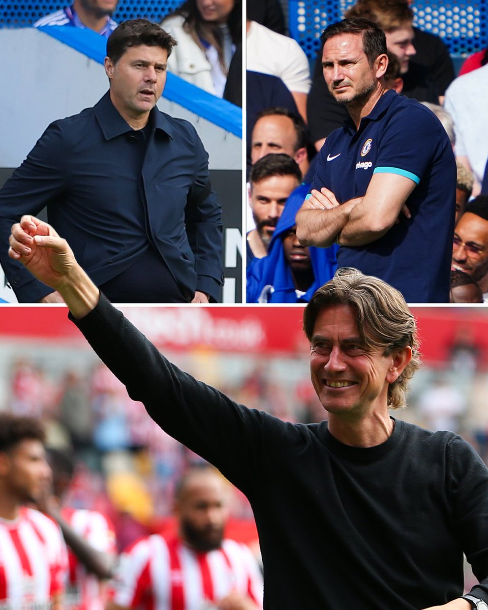 sportbible's tweet photo. Thomas Frank has won more Premier League games at Stamford Bridge in 2023 (2) than Mauricio Pochettino and Frank Lampard have combined (1) 😳😅

A very concerning stat for Chelsea 😬 https://t.co/doajLZUU14