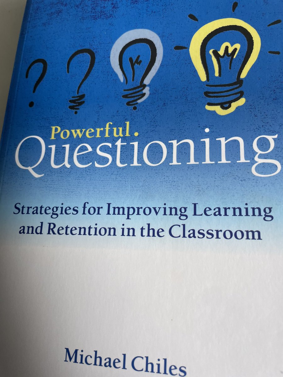TriciaTailored's tweet photo. Just finished this book by @m_chiles. Loved the attention given to the subtleties of #powerfulquestioning and examples of what it looks and sounds like in the classroom. Thanks for sharing your ideas! https://t.co/jq3y80DG9Y