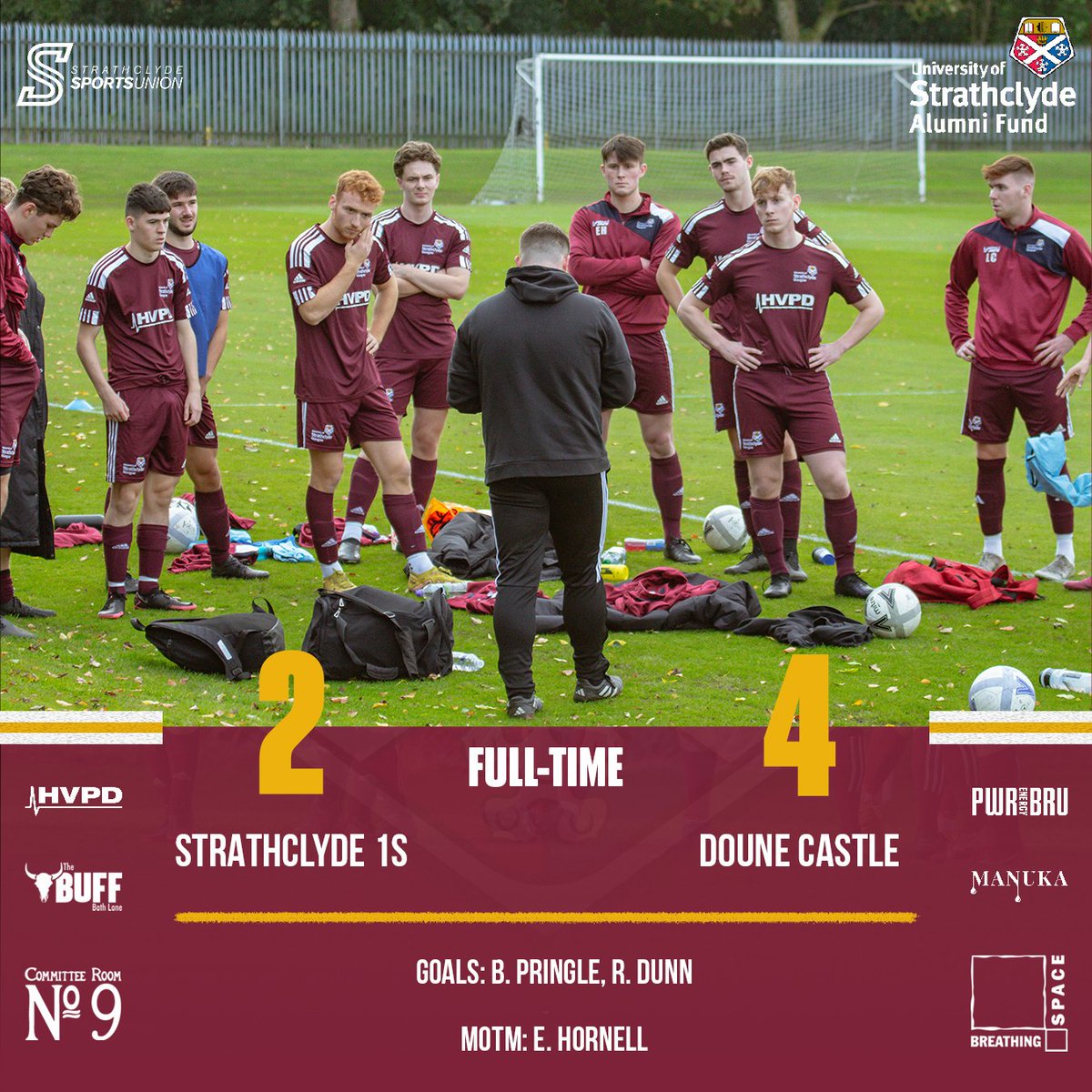 Final Score:
Strathclyde 1s 2 - 4 Doune Castle