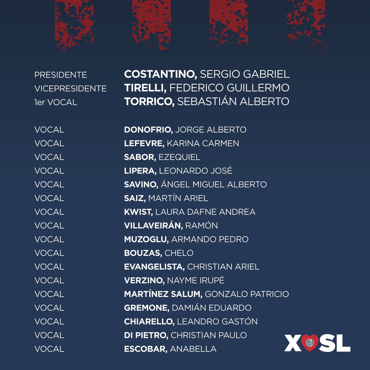 XAmoraSL's tweet photo. SE TERMINÓ UN CICLO, SE VIENE UN CICLÓN🌪️
💪🏻Junto con este gran equipo vamos a trabajar con responsabilidad, compromiso y amor para que #SanLorenzo esté en el lugar que se merece. https://t.co/p5MKrJjaXu