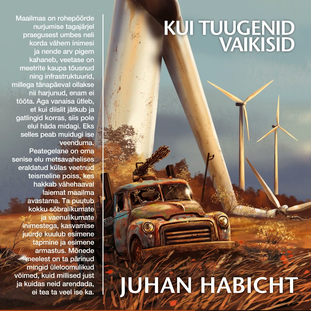 LiisRoden's tweet photo. Ilmunud on Juhan Habichti romaan postapokalüptilisest Eestist.
Kaanemaal: mina.
#postapocalyptic https://t.co/ISdE2MsgtN