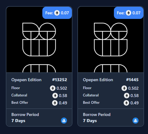 Want to gamble for a Snowpepen but don't have an Opepen opt in?

I listed 2 unrevealed Opepens for borrow on <a href="/DyveXYZ/">Dyve - Short Sell NFTs</a> 

Just lock .58 ETH collateral + a .07 ETH fee, &amp; return any Opepen within 7 days to get your collateral back