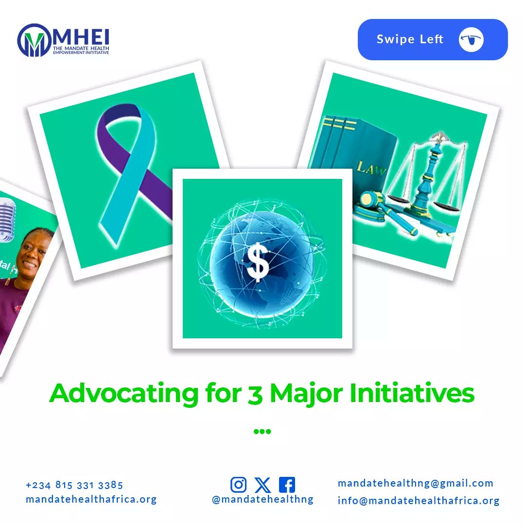 Join Us to support the realization of these 3 Strategic Goal - Integration of mental health in Universal Health Coverage/Basic Health Care Provision Fund - Suicide Decriminalisation, Data and Local Study on Suicide in Nigeria ...