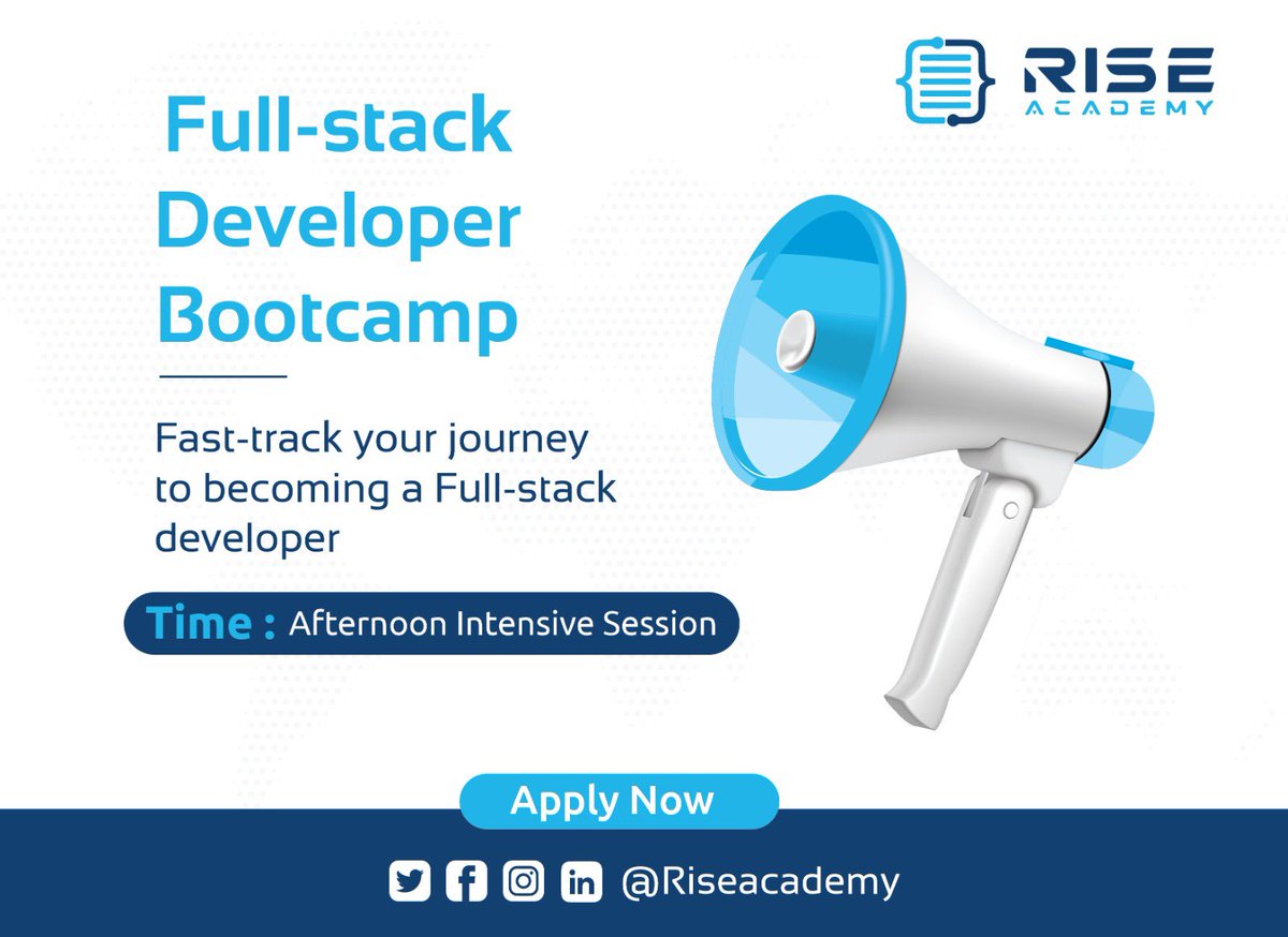 RiseAcademy21's tweet image. Enroll now for the Afternoon Intensive Session and embark on your journey to become a skilled Full-stack developer.
Apply here: riseacademy.so/fullstack-deve…
#NextDeveloper
#TheyCanCode
#Cohort7