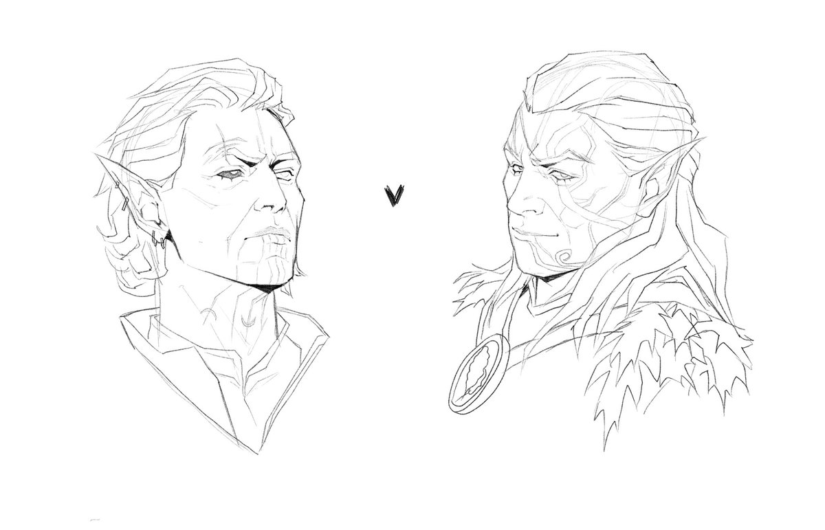 Calsin sketch (my char Cas and Halsin)
#bg3 #halsin