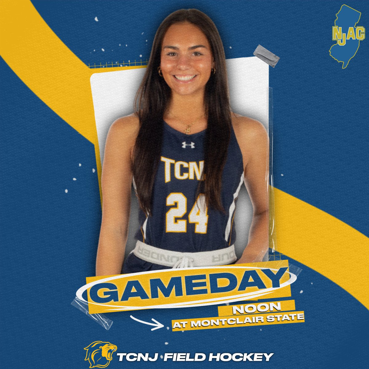 tcnjlions's tweet photo. No. 19 @TCNJFH goes for the NJAC Regular Season title today against the Red Hawks! 

Follow along via the livestream and live results links on the team schedule page 🦁🏑 https://t.co/J9ltgcPYBA