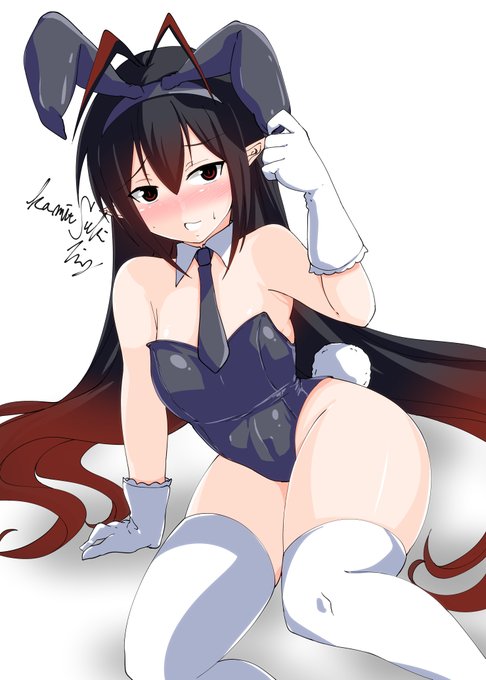 バニー服を着せられてしまった、かみつきしおんちゃん
こいつ自分の分身にバニー服とか着せてますよ!!( 