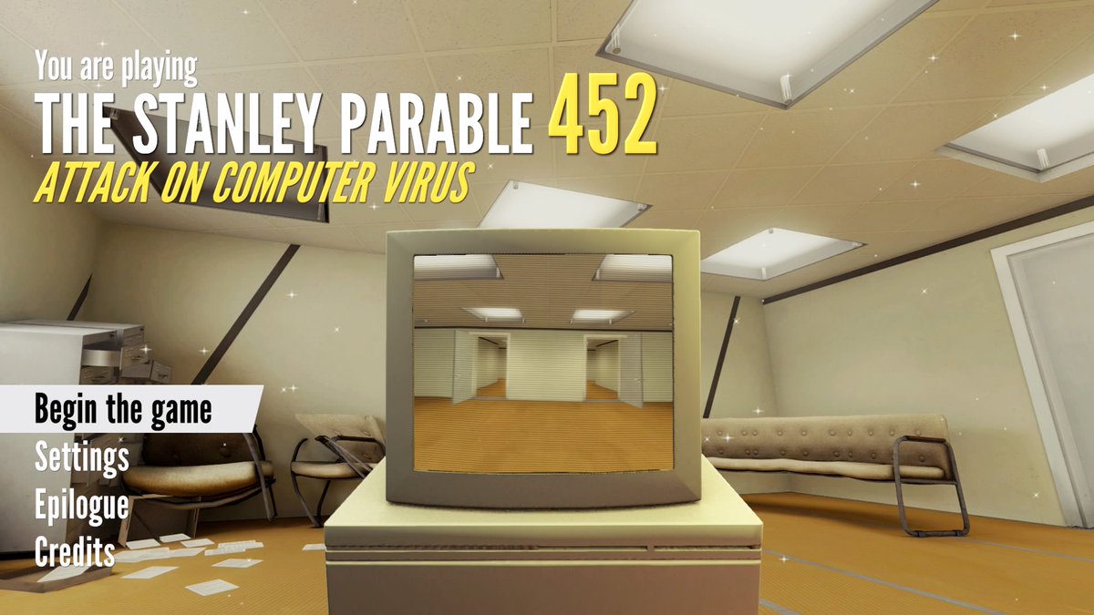 DemonDuffeh's tweet photo. The end is never the end is never the end is never the end is never the end is never the end #TheStanleyParable https://t.co/2y3oqqRuv4