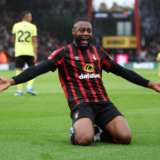 Semenyo equalizes for Bournemouth against Burnley