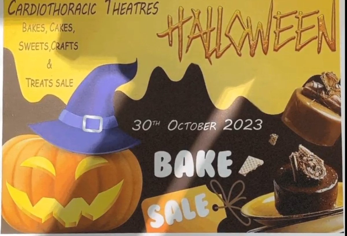 Cakes, Bakes, Treats and Sweets all for sale on Monday in the Coffee Room of Cardiothoracic Theatres from 9.30am. Raising money for our patients journey. <a href="/colette_wells/">colette wells</a> <a href="/RosaAguera62017/">Rosa Aguera</a> <a href="/UHP_NHS/">University Hospitals Plymouth NHS Trust</a> <a href="/charlie_hennah/">Charlie Hennah</a> <a href="/edge_edge1/">Daniel Edge</a>