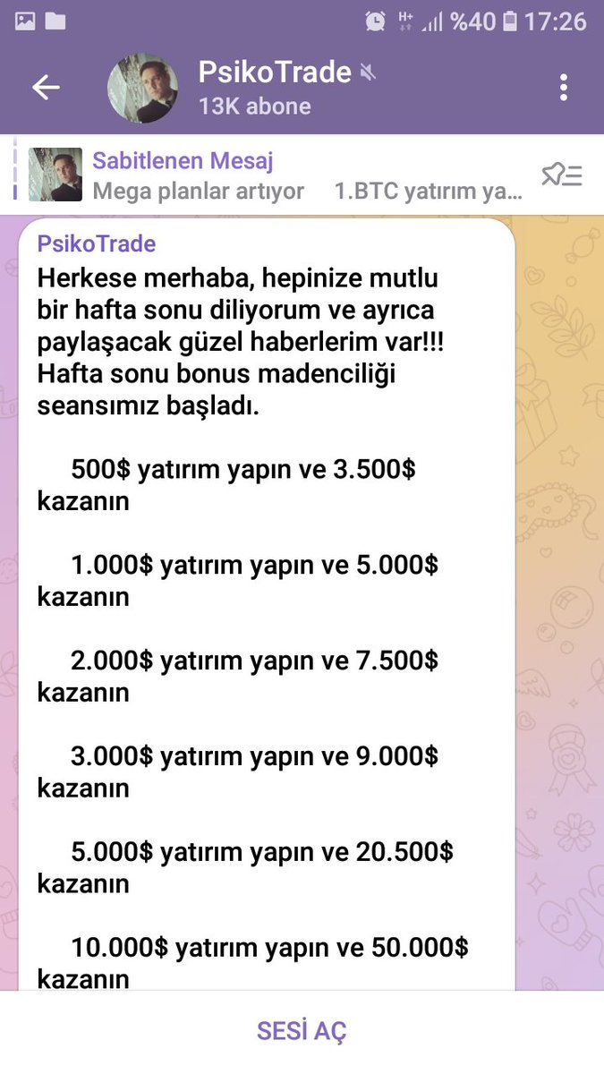 sevimTeacher's tweet photo. @Psikoloman Sizin adınızla açılmış bir kanal telegramda bilginiz varmı acaba https://t.co/omCMSurcWz