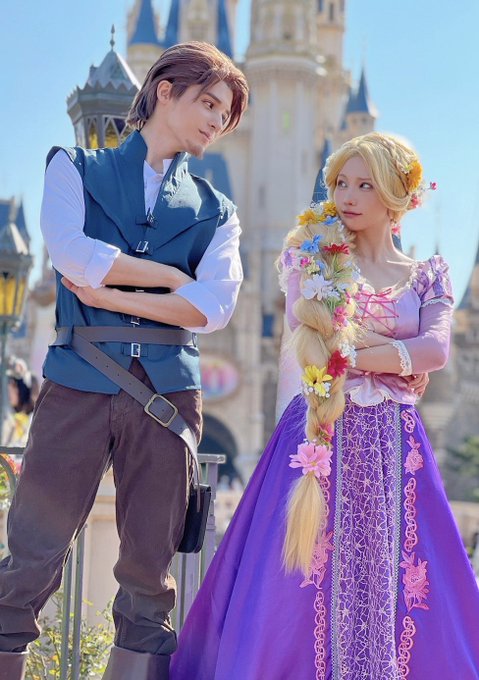 塔の上のラプンツェル ユージーン コスプレ ウィッグ Dハロ仮装
