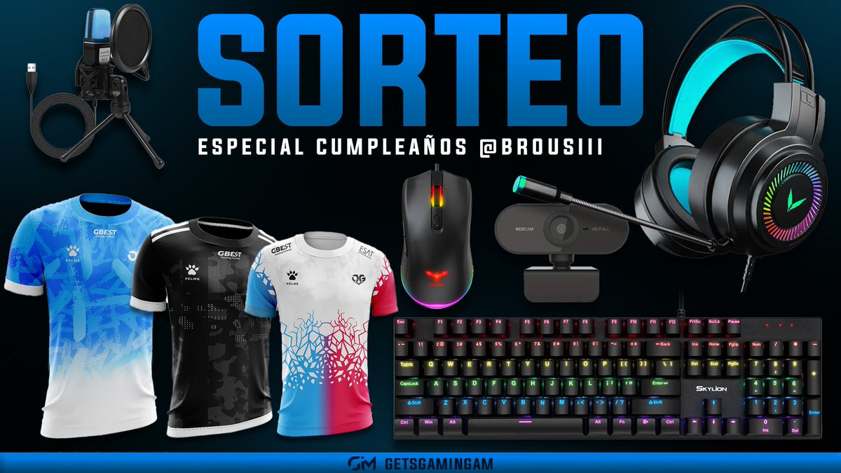 🎁💥#SORTEO DE PERIFÉRICO GAMING Y CAMISETA DE <a href="/GamingOxygen/">Oxygen Gaming</a> A ELEGIR (2 Ganadores)💥🎁

REQUISITOS PARA PARTICIPAR:
• Dar RT🔁
• Seguir a <a href="/GetsGamingAM/">GetsGamingAM</a>
• Seguir a <a href="/brousiii/">Brous</a>

Finaliza el 12/11⏳

¡SUERTE! 🍀