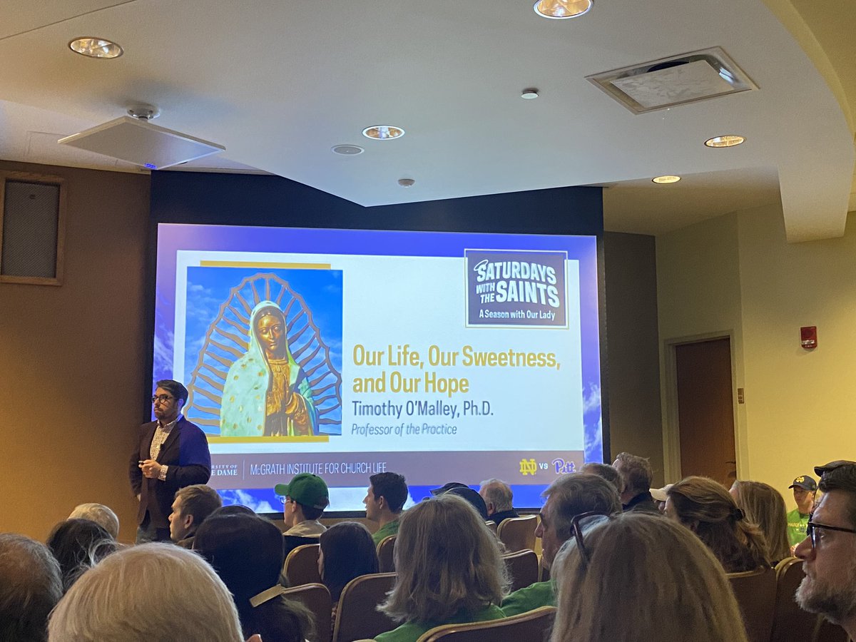 Can’t wait to hear <a href="/timothypomalley/">Timothy P. O'Malley</a> speak at Saturdays with the Saints!  <a href="/McGrathND/">McGrath Institute for Church Life</a>