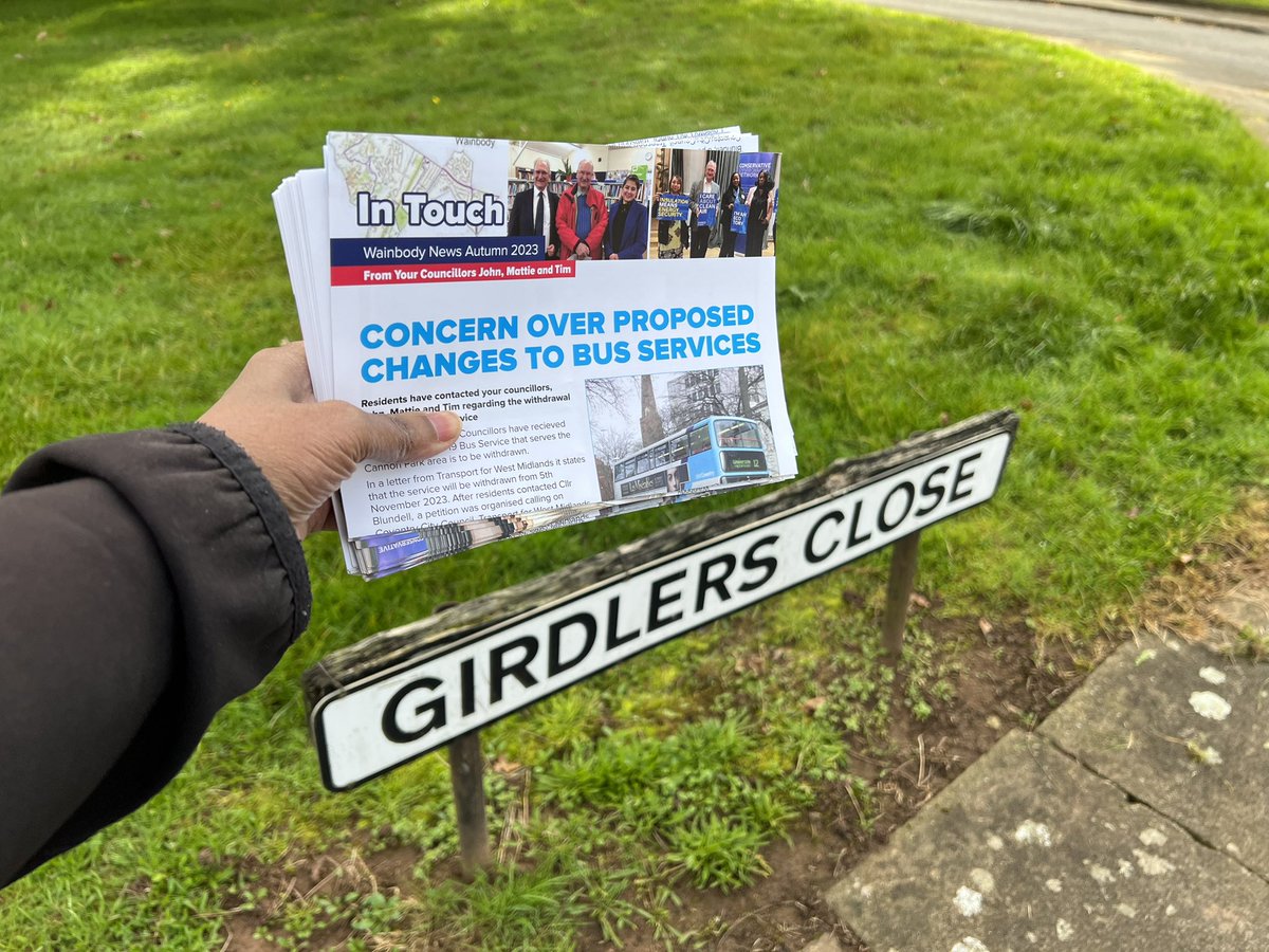 Delivering intouch and survey for @johnablundell @CVConservatives