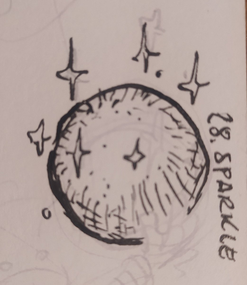 Clone_Artist's tweet photo. #inktober2023 doodle: 28. Sparkle https://t.co/NRfhIeRBJn