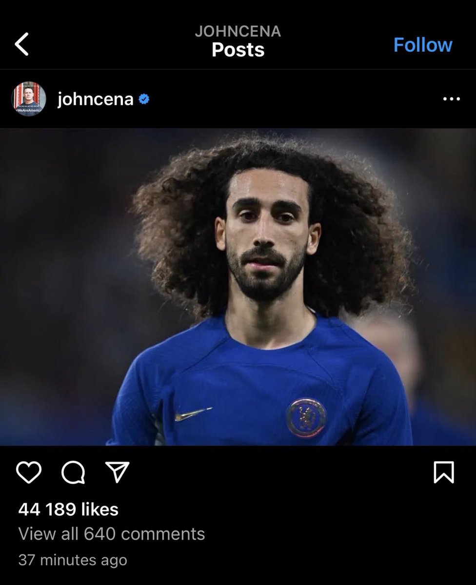 Why’s John Cena put Cucurella on his Instagram?😭😭😭