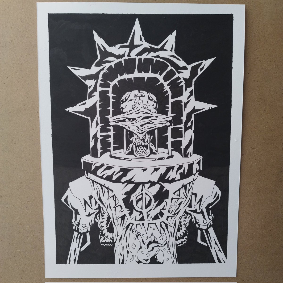 MikRemacha's tweet photo. #Inktoken 25/31
PHYREXIAN HORROR X/X
#inktober #inktober2023 #trotte #theriseofthethreeeyes #inktoken #token #ficha #mtg #magic #gathering #magicthegathering #tcg #custom #illustration #ilustracion #dibujo #art #phyrexia #horror #phyrexian https://t.co/I28YboO8Eb