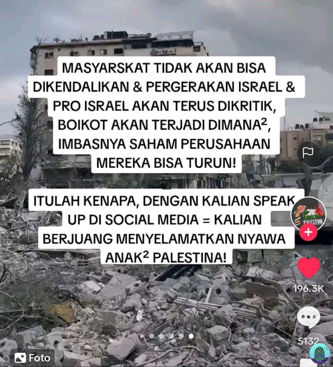 💚 ges kekuatan kta bhkan lebih hebat dr bantuan militer yg dikirim AS buat israHELL! AYO TUNJUKAN KEKUATAN KITA✊️ jgn berhenti speak up ya🥺 cma ini cara kita buat bantu saudara2 di 94za. Aku, kamu, kita BISA! Sama2 bahu membahu menyebarluaskan kebenaran🤝