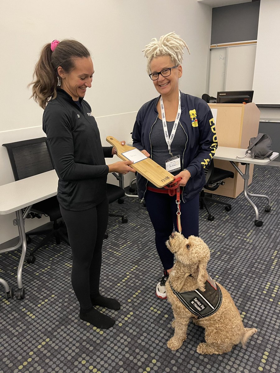 Receiving gratitude and appreciation after the first talks at Fire Service Woman of Ontario symposium.
Today is the last day come and say hi and learn more about the importance of mindset.