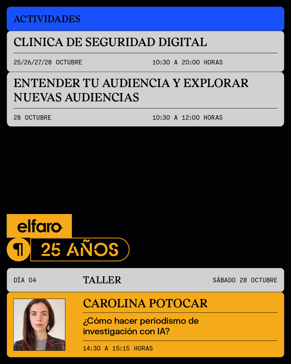 foroCAP's tweet photo. Te compartimos las actividades de HOY del #ForoCap2023   Recuerda asistir puntual y traer tus códigos QR listos. 

Estamos agradecidos por el entusiasmo e interés, los eventos de hoy tienen aforo completo. https://t.co/9NJOd5rpkK