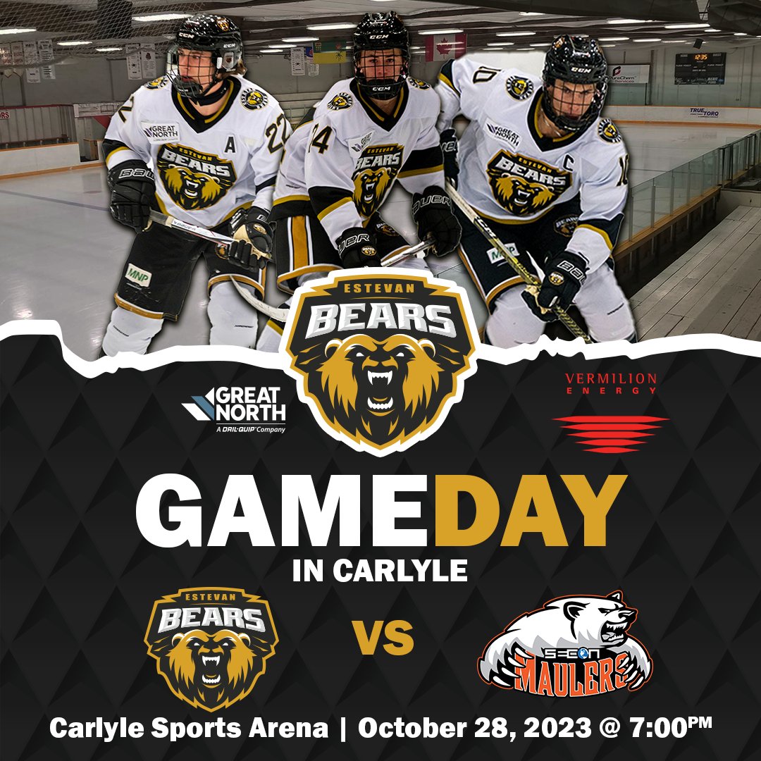 Our Game Day In Carlyle is here! It's Bears Vs Maulers action at the Carlyle Sports Arena tonight at 7pm. Tonight we also have a $1000 guaranteed 50/50 thanks to our sponsor PRIMEC Controls Canada.