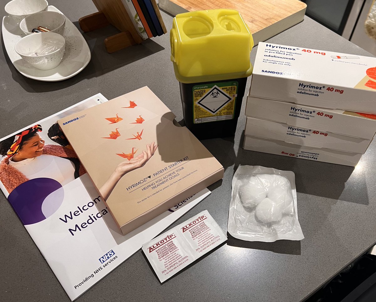 MichaelaRLloydX's tweet image. My new meds for my #crohns delivered yesterday and starting next week. Feeling slightly anxious about injecting myself.. anyone have any tips? 🙂 @CrohnsColitisUK @GetYourBellyOut #crohnsdisease #getyourbellyout #ibd #crohnsuk #crohnsmedication