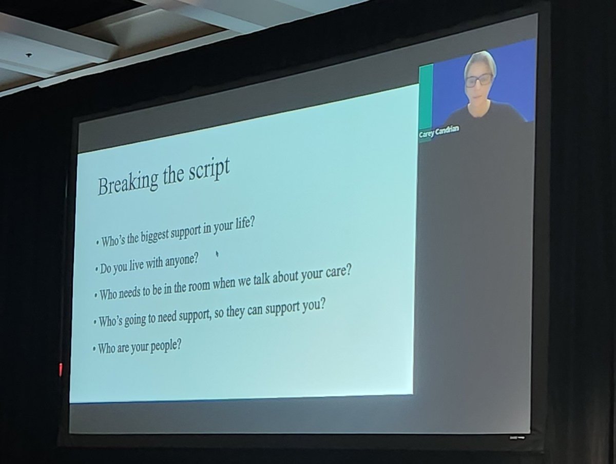 BREAK THE SCRIPT! Dr. @CandrianCarey sharing a powerful presentation on the impacts of assumptions and social stigma as devastating barriers to equitable, quality care, and support. Even reconsidering an intake form can help drive this change #ASCOQLTY23 #HealthEquity