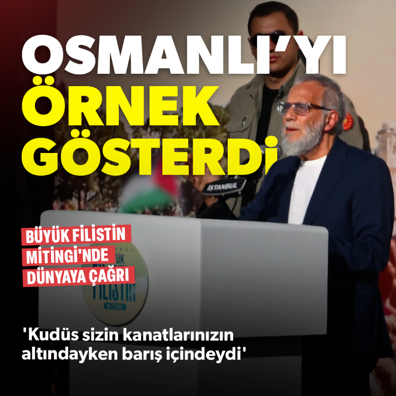 yenisafak's tweet photo. Müzisyen Yusuf İslam, Büyük Filistin Mitingi'ndeki konuşmasında Osmanlı'yı örnek gösterdi:

"Bundan önce Osmanlı İmparatorluğu'nda 500 yıllık geçmişiniz var. Kudüs sizin kanatlarınızın altındayken 400 yıldan fazla bir süre barış içindeydi."