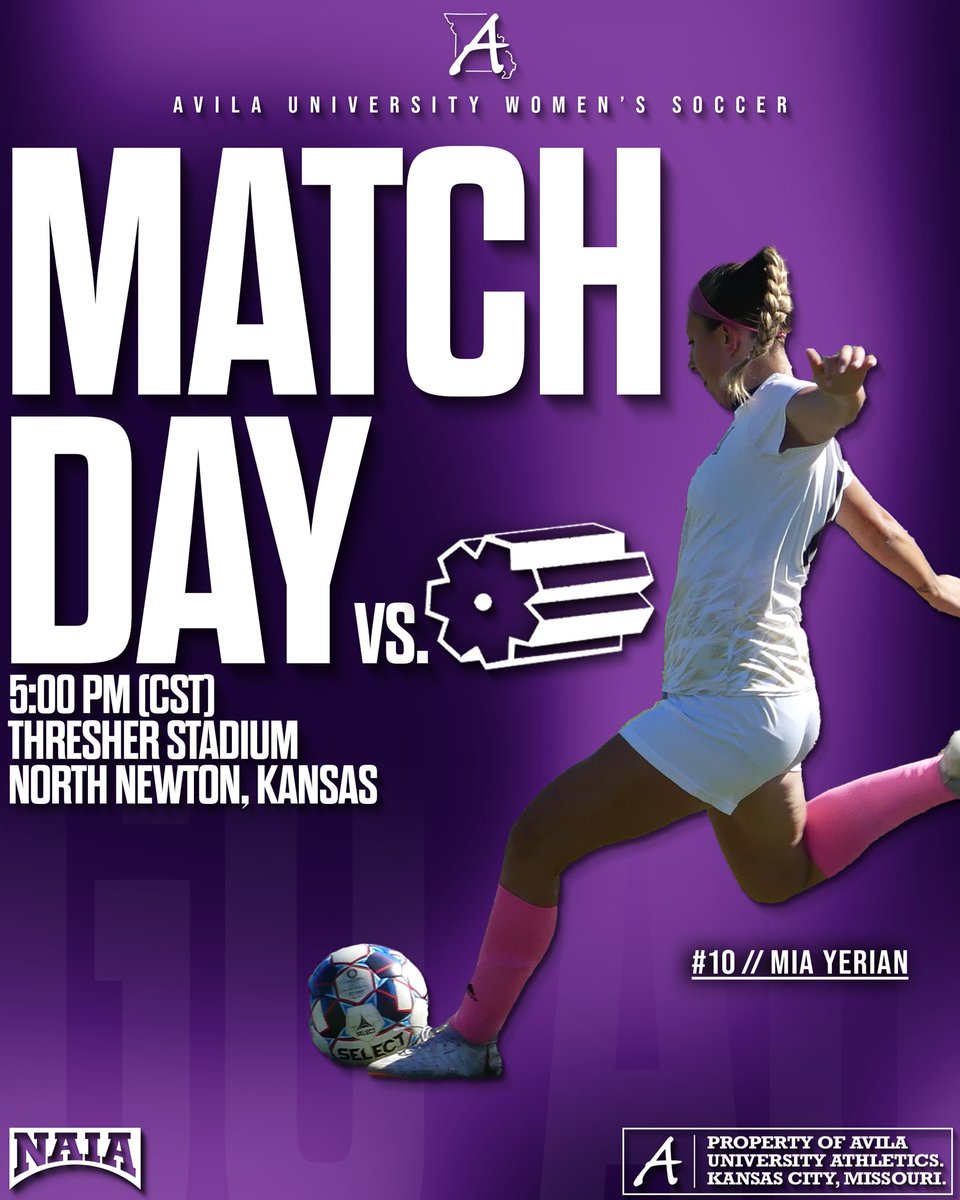 MATCH DAY🦅 🆚 | Bethel 📍 | North Newton, Kansas ⌚️ | 5:00 PM (CST) 🖥️ | kcacnetwork.com/avila/?B=722356 💻 | avilaathletics.com/sports/wsoc/20…