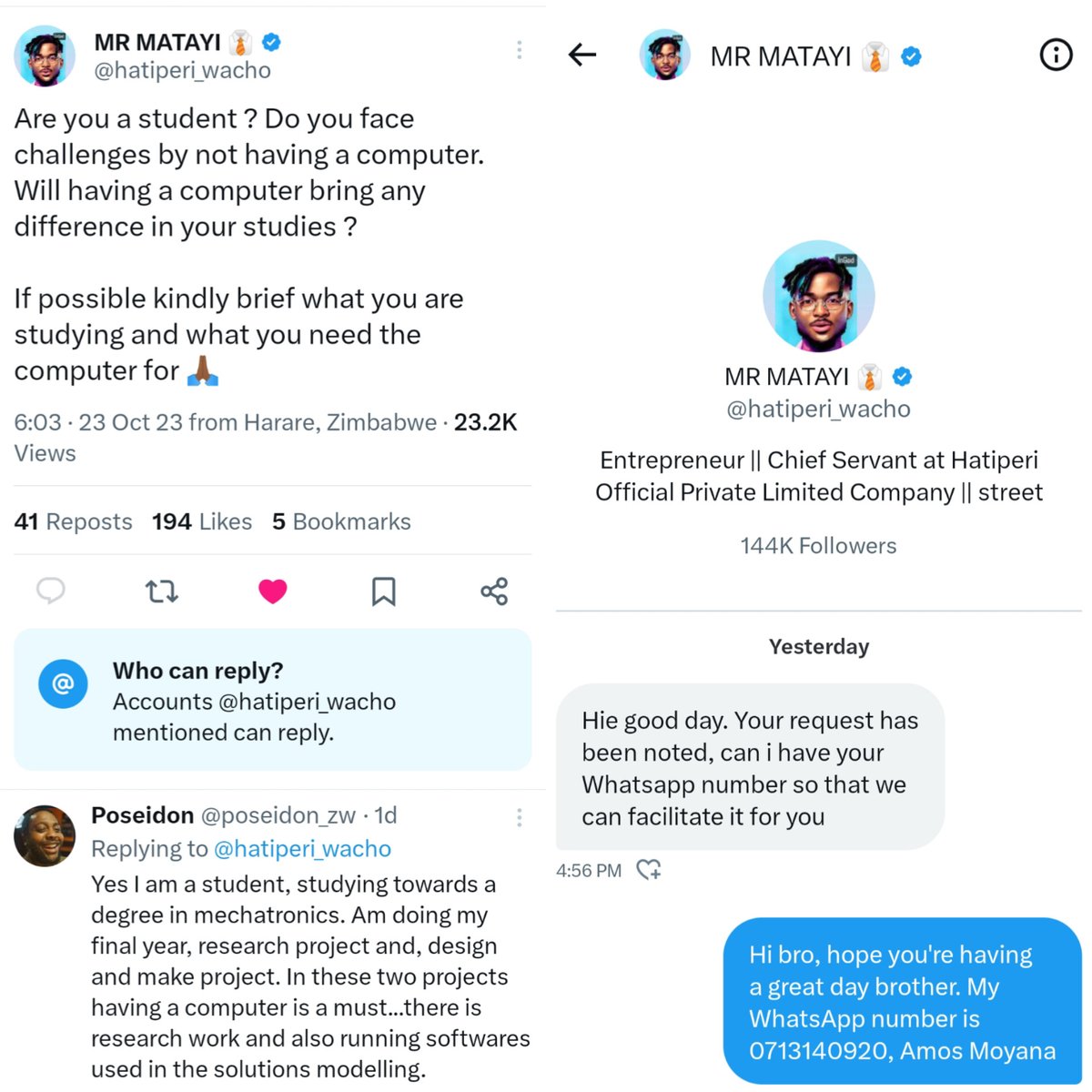 agallantsoldier's tweet image. From a desire to a written prayer point...from a prayer point to an answered prayer. God moved elements and through @hatiperi_wacho and @thegiverzim (Anonymous), I received my heart&apos;s desire. I am grateful, may God enlarge your territories. Komborerwai naShe!! 

#passitforward