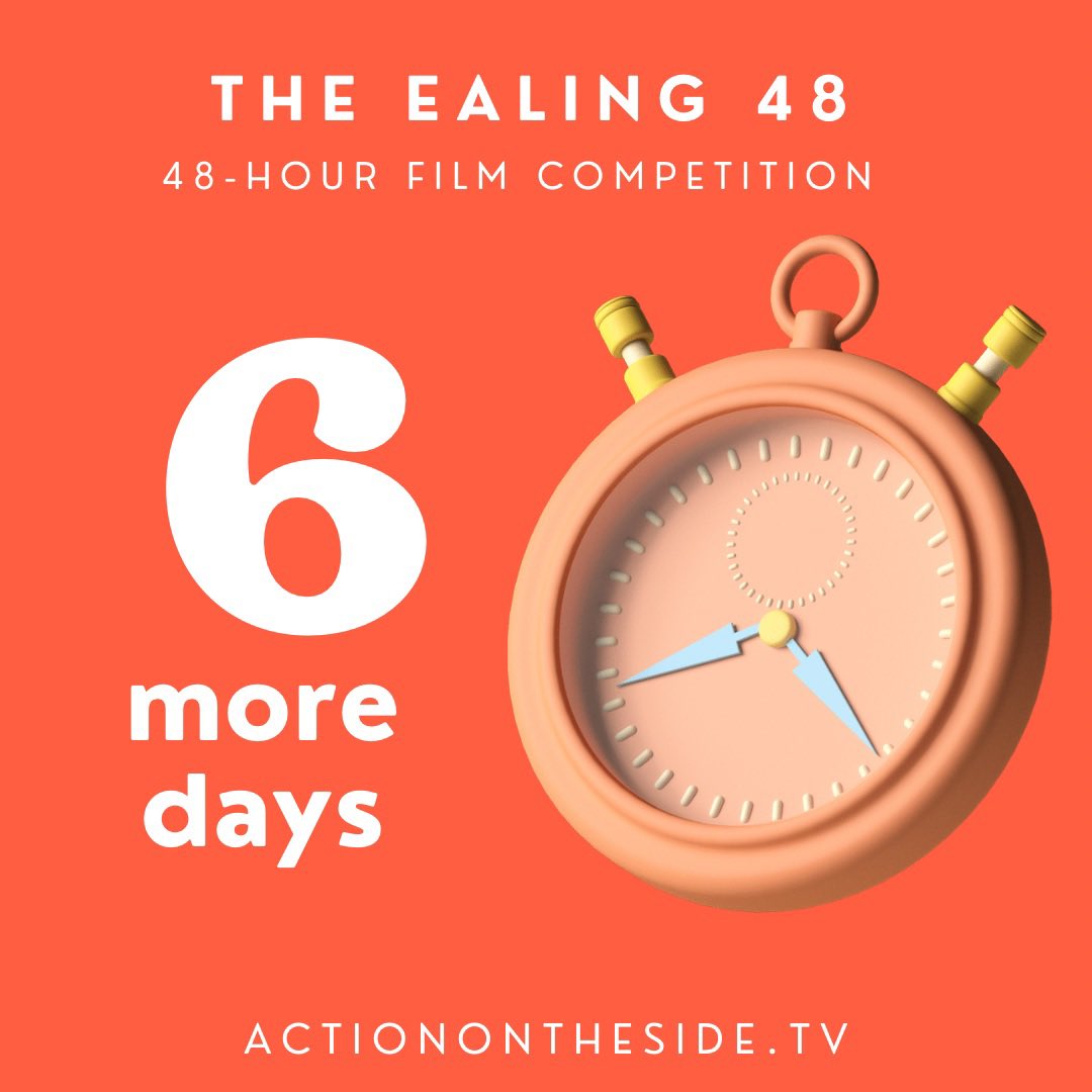 REMINDER 6 more days until the <a href="/ActionOnTheSide/">Action On The Side</a> #ealing48

The Ealing 48 is next weekend - a 48-hour film competition that you can enter from anywhere in the world. Details at actionontheside.tv/48-hour-film-c…